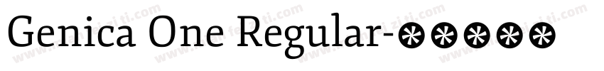 Genica One Regular字体转换